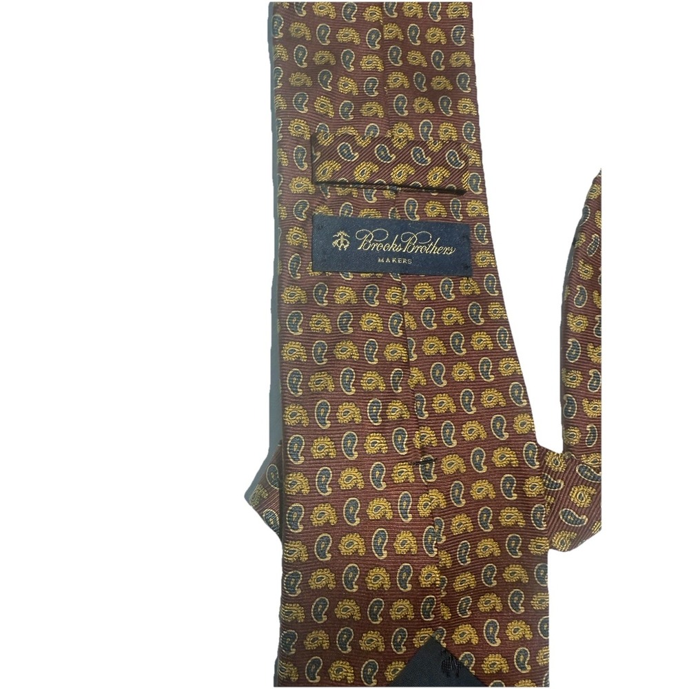 Brooks Brothers Makers All Silk Tie - Paisley Pattern - Made in USA Vintage